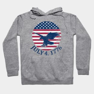 American Flag with Eagle, July 4, 1776 Hoodie